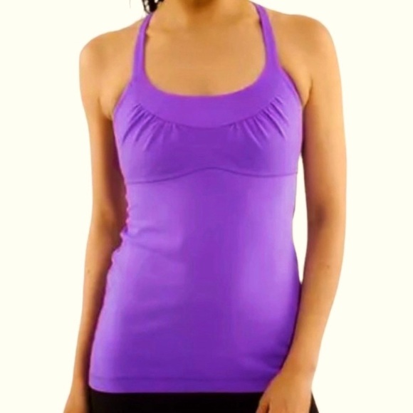 Lululemon Color Power Purple Scoop Me Up Tank II Open Racerback, Size 6 - Picture 1 of 12